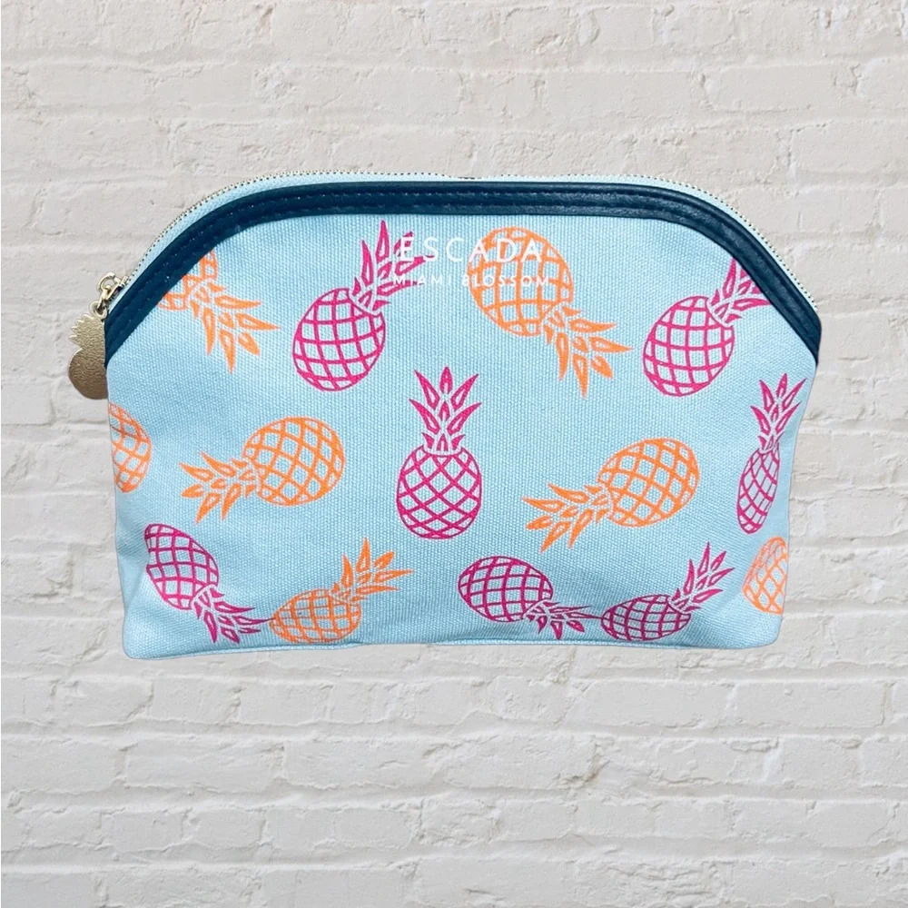 Escada Miami Blossom Blue Pineapple Travel Cosmetic Case Bag Pouch Charm